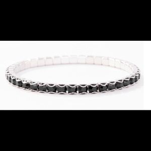 - Touchstone Crystal by Swarovski stretch bracelet jet black